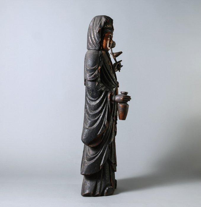 90cm - Large Statue of Kwan Yin (Guanyin)  – Inlaid, Antiek en Kunst, Antiek | Overige Antiek