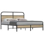 vidaXL Bedframe zonder matras bewerkt hout gerookt eiken, Verzenden, Nieuw