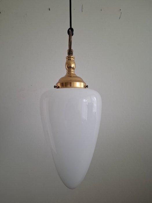 Plafondlamp - Glas, Koper - Peervormige hanglamp, Antiek en Kunst, Kunst | Designobjecten