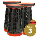 Set Van 3 Stuks ! Alora Opvouwbare Kruk Extra Strong - Rood