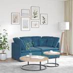 vidaXL Modulaire bank met kussens fluweel blauw, Huis en Inrichting, Zetels | Zetels, Verzenden, Nieuw