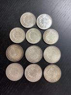 Frankrijk. Lot van 11 zilveren munten (10 Francs en 50