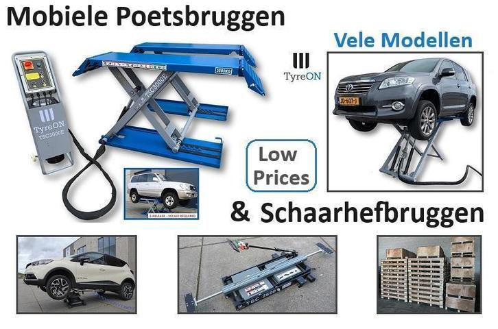 Mobiele Poetsbruggen Schaarbruggen Bandenbruggen 3T - 3.5T, Auto diversen, Overige Auto diversen