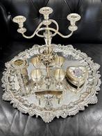 Large Ornate Sheffield Silver-Plated Round Salver -