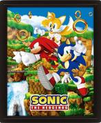 Sonic The Hedgehog 3D Lenticular Poster Catching Rings 26 x, Nieuw, Ophalen of Verzenden