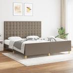 vidaXL Bedframe met hoofdeinde stof taupe 180x200 cm, Verzenden, Nieuw