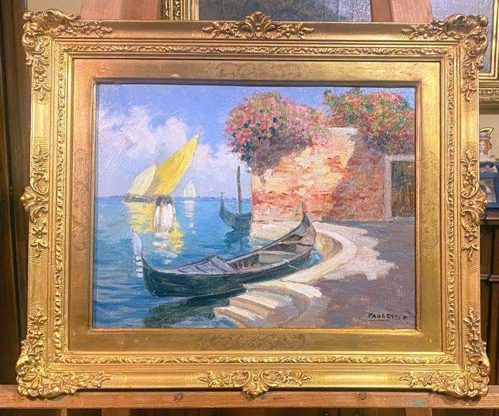 Rodolfo Paoletti (1866-1940) - Venezia, Antiquités & Art, Art | Peinture | Classique