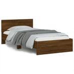 vidaXL Bedframe met hoofdbord en LED bruin eikenkleur, Huis en Inrichting, Slaapkamer | Bedden, Verzenden, Nieuw