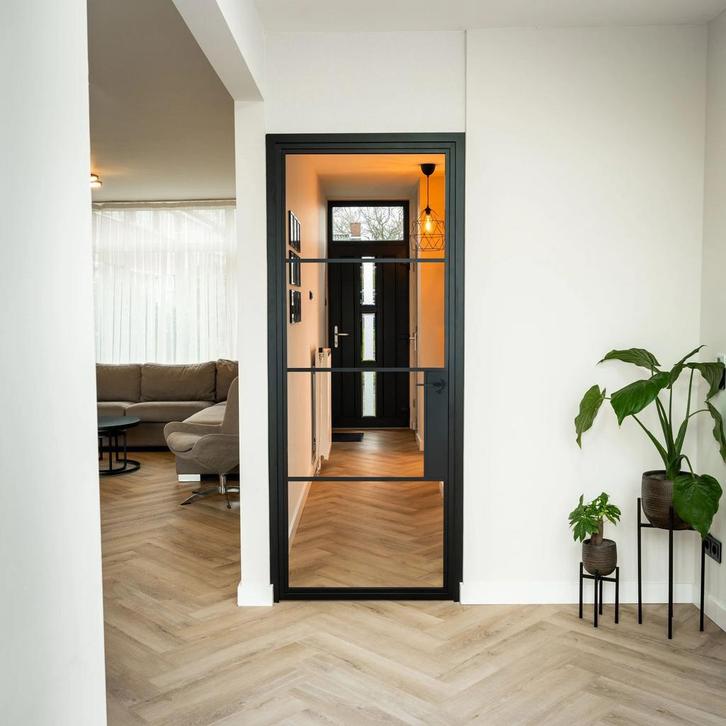 Stalen Binnendeur - 4 Vlaks - Moderne look - Met slot, Doe-het-zelf en Bouw, Deuren en Vliegenramen, Nieuw, Metaal, Binnendeur