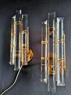 Lampe murale - Cristal, Métal - Paire dappliques de mur