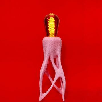 Cornu Design - Tafellamp - PLA - Roze 3D-geprinte lamp