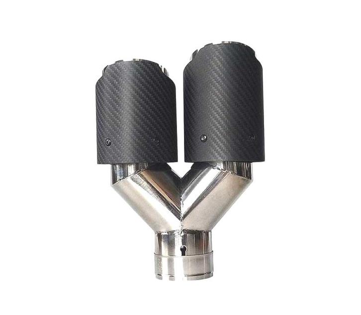 EMBOUT DÉCHAPPEMENT EN CARBONE DOUBLE DROIT LOOK AKRAPOVIC, Auto-onderdelen, Uitlaatsystemen, Verzenden
