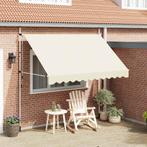 vidaXL Luifel handmatig uittrekbaar 300 cm crème, Tuin en Terras, Zonneschermen, Verzenden, Nieuw