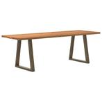 vidaXL Eettafel rechthoekig 240x80x74 cm massief eikenhout, Huis en Inrichting, Tafels | Eettafels, Verzenden, Nieuw