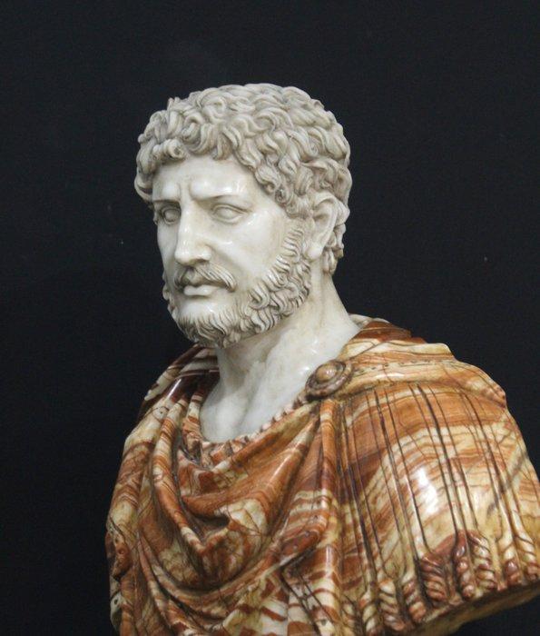 sculptuur, Scultura di Adriano in marmo rosso antico - 83 cm, Antiek en Kunst, Antiek | Keramiek en Aardewerk