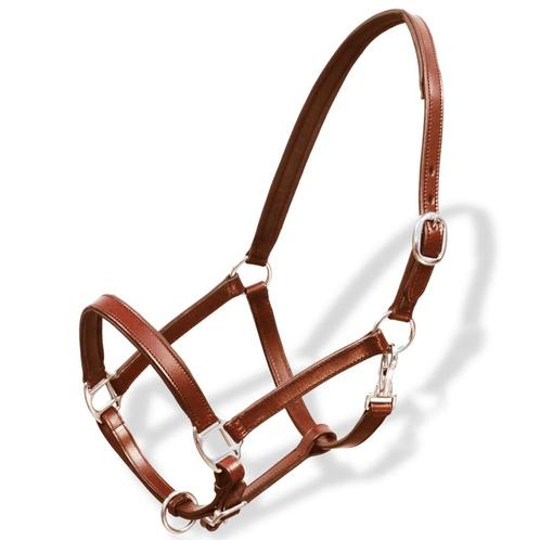 vidaXL Licol Licou en cuir réglable pour écurie Poney, Animaux & Accessoires, Chevaux & Poneys | Autres trucs de cheval, Neuf