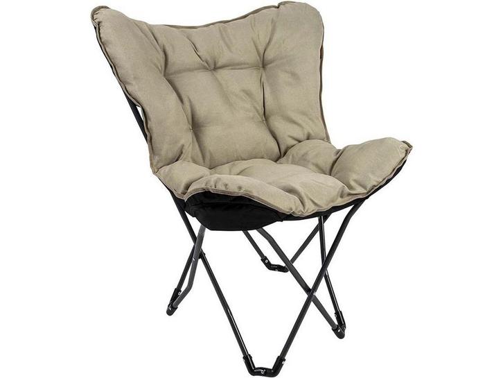 Bo-Camp Redbridge - Vlinderstoel - Inklapbaar - Beige, Huis en Inrichting, Woonaccessoires | Overige, Zo goed als nieuw, Verzenden