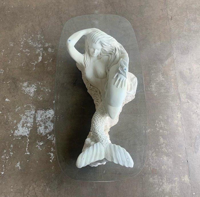 Salontafel - Glas, Hars - Zeemeermin-beeldende tafel, Maison & Meubles, Maison & Meubles | Autre