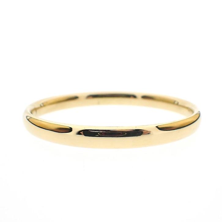 Gouden gladde slavenarmband | Ø 62,5 mm (gouden armband), Handtassen en Accessoires, Armbanden, Overige kleuren, Gebruikt, Goud