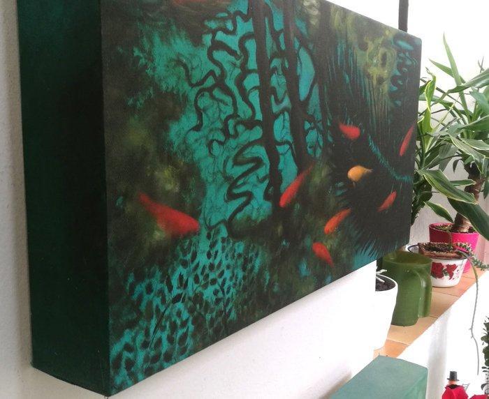 Valeria Pesce - I PESCI DELLUNIVERSITÀ, Antiquités & Art, Art | Peinture | Moderne