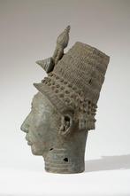 Een bronzen hoofd - Ife - Nigeria (Zonder Minimumprijs), Antiek en Kunst