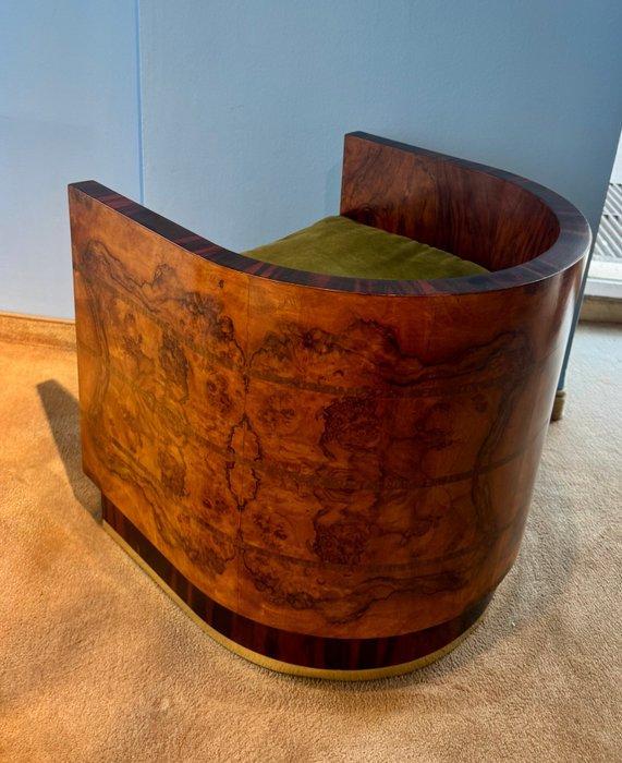 Fauteuil (3) - Macassar ebbenhout, Palissander, Messing -, Antiek en Kunst, Antiek | Meubels | Stoelen en Sofa's