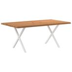 vidaXL Eettafel rechthoekig 180x100x74 cm massief eikenhout, Huis en Inrichting, Tafels | Eettafels, Verzenden, Nieuw