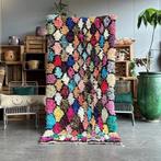 Marokkaans kleurrijk tapijt - Berber Boucherouite katoenen, Maison & Meubles, Ameublement | Tapis & Moquettes