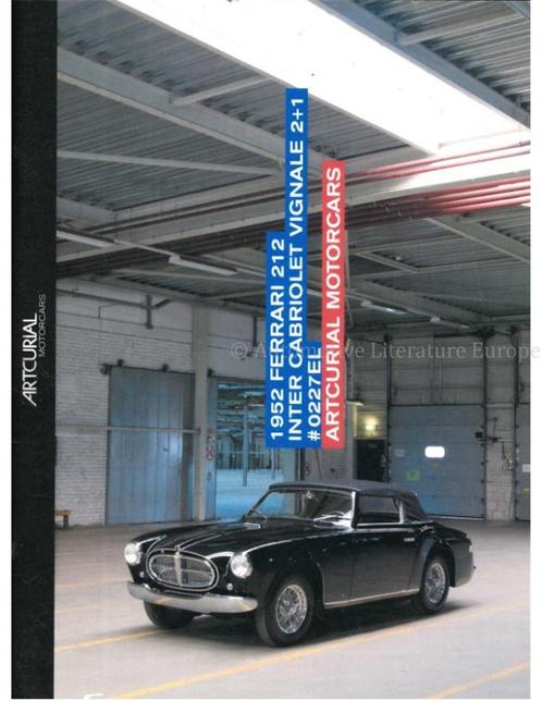 FERRARI 212 INTERCABRIOLET VIGNALE 0227EL ARTCURIAL PARIS, Boeken, Auto's | Boeken