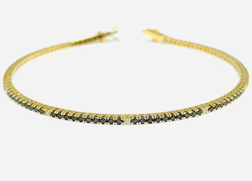 Tennis armband - 18 karaat Geel goud - 4.00ct. tw. Diamant, Handtassen en Accessoires, Antieke sieraden