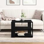 vidaXL Salontafel Zwart Eiken 59,5x59,5x40 cm Gefabriceerd, Huis en Inrichting, Tafels | Salontafels, Verzenden, Nieuw