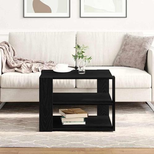 vidaXL Salontafel Zwart eiken 59,5 x 59,5 x 40 cm Bewerkt, Huis en Inrichting, Tafels | Salontafels, Nieuw, Verzenden
