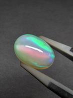 3.89ct Natural White Opal Cabochon - Hoogte: 13,3 mm -