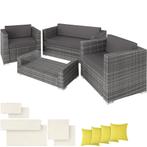 tectake Wicker lounge München met aluminium frame incl. kuss, Tuin en Terras, Verzenden, Nieuw