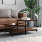 vidaXL Salontafel 100 x 50,5 x 45 cm bewerkt hout bruin, Huis en Inrichting, Tafels | Salontafels, Verzenden, Nieuw