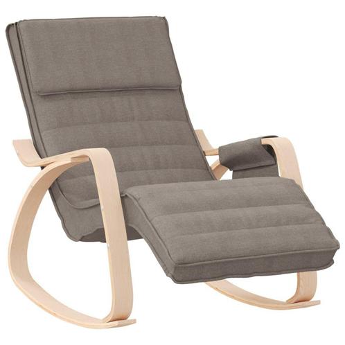 Schommelstoel Taupe - OP = OP! - Authentiek Design, Huis en Inrichting, Fauteuils, 50 tot 75 cm, 75 tot 100 cm, Nieuw, Verzenden