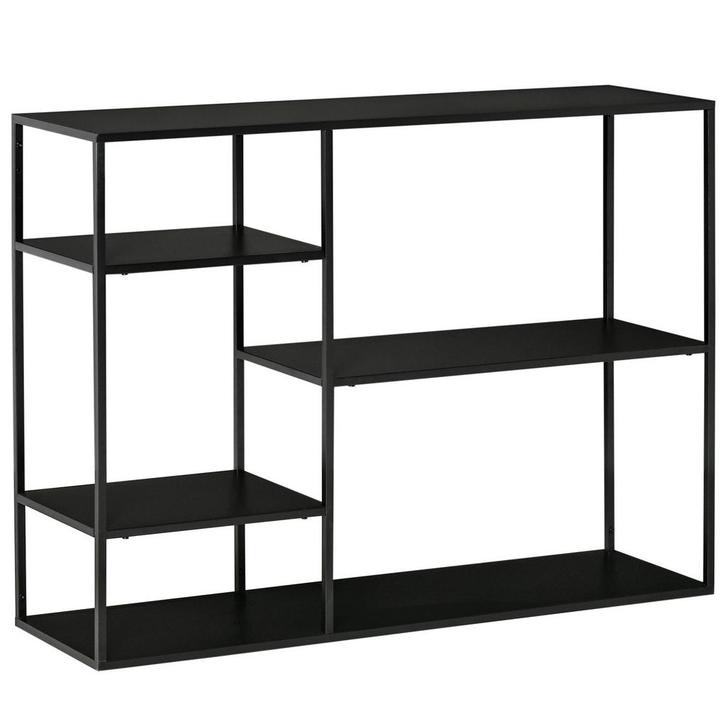Keukenplank - Metalicious - 5 open vakken - Zwart, Huis en Inrichting, Kasten | Boekenkasten, Nieuw, Ophalen of Verzenden