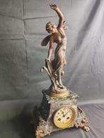 Pendule - mougin - Art Nouveau Zinklegering, Brons -