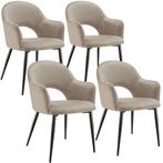 tectake Eetkamerstoel Sachel, fluweellook, gestoffeerd, 120, Huis en Inrichting, Stoelen, Verzenden, Nieuw