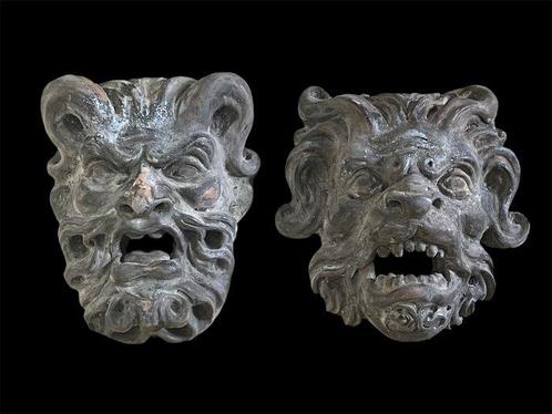 Sculpture, Mascheroni - 25 cm - Argile, Antiek en Kunst, Antiek | Keramiek en Aardewerk