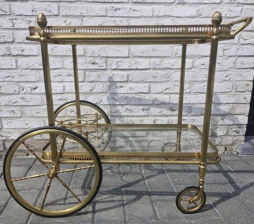 Serveerwagen - Messing, Metaal, Antiek en Kunst, Kunst | Designobjecten