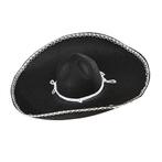 Zwart Witte Sombrero 55cm, Nieuw, Verzenden