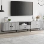 vidaXL Tv-meubel met lade 200x25x44 cm bewerkt hout grijs, Huis en Inrichting, Verzenden, Nieuw