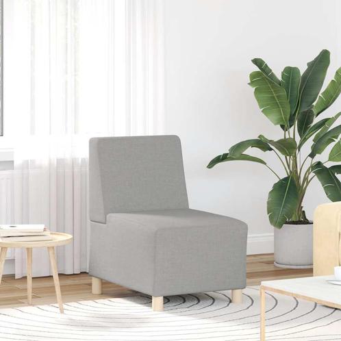vidaXL Modulaire bank zonder armleuningen Wolkengrijs 55 cm, Huis en Inrichting, Zetels | Zetels, Nieuw, Verzenden