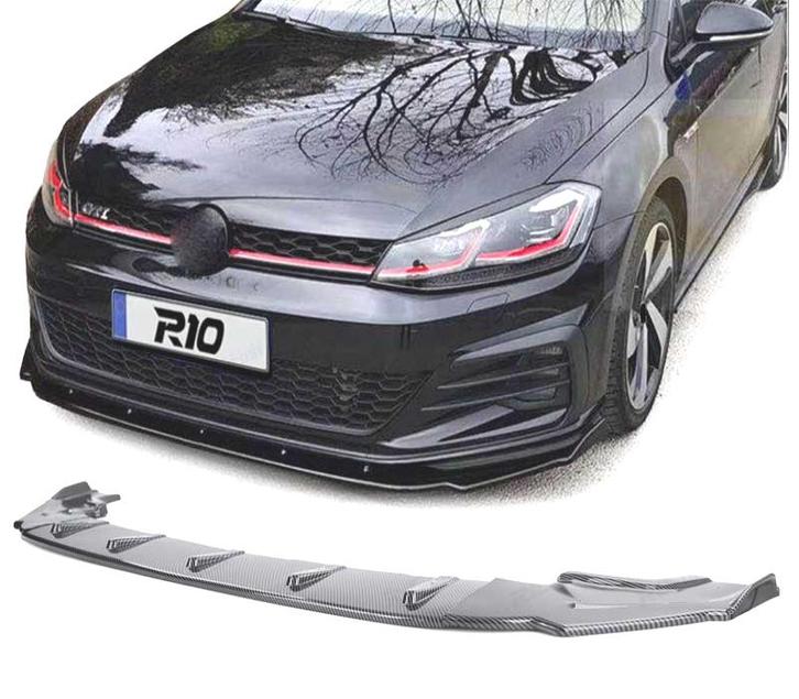 Spoiler Lame Avant Pour Volkswagen Vw Golf 7 Gti 13-20 Carbo, Auto-onderdelen, Carrosserie, Verzenden