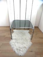 Table basse - Rookglas, Chrome - verre fumé - Tube chromé