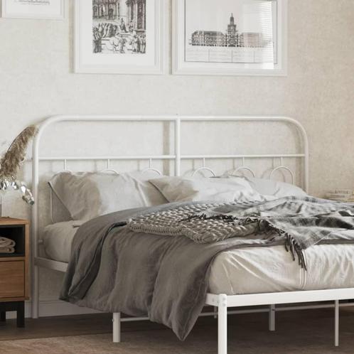 vidaXL Hoofdbord 137 cm metaal wit, Huis en Inrichting, Slaapkamer | Bedden, Nieuw, Verzenden