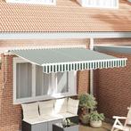Zonnescherm Doek Groen/Wit | Tweede Kansje OP=OP, Tuin en Terras, Verzenden, Nieuw, Overige typen