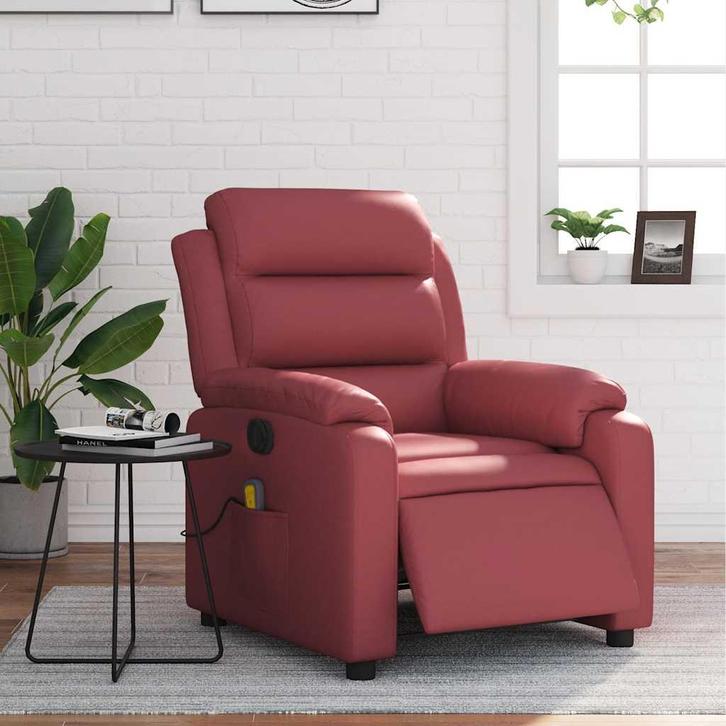 vidaXL Massagestoel verstelbaar elektrisch kunstleer, Huis en Inrichting, Fauteuils, Nieuw, Verzenden