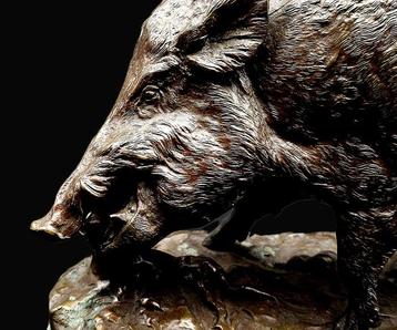 Pierre Jules Mène - sculptuur, Cinghiale - 20.5 cm - Brons